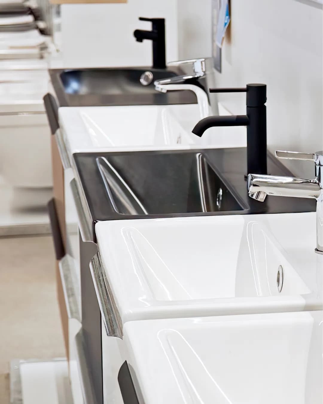 Bathroom fixtures and sanitaryware ready for installation