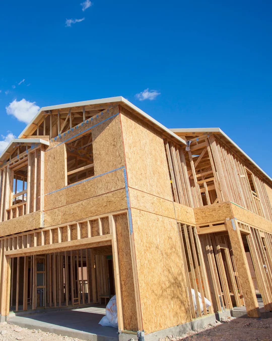 A ground-up residential construction site