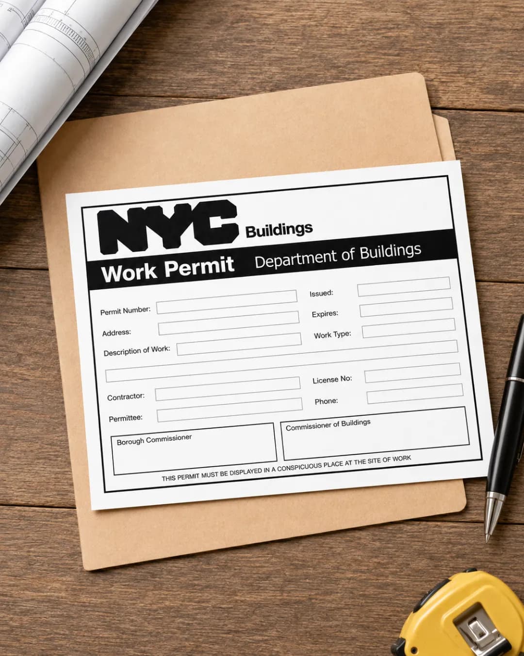 A permit and compliance consultation on site